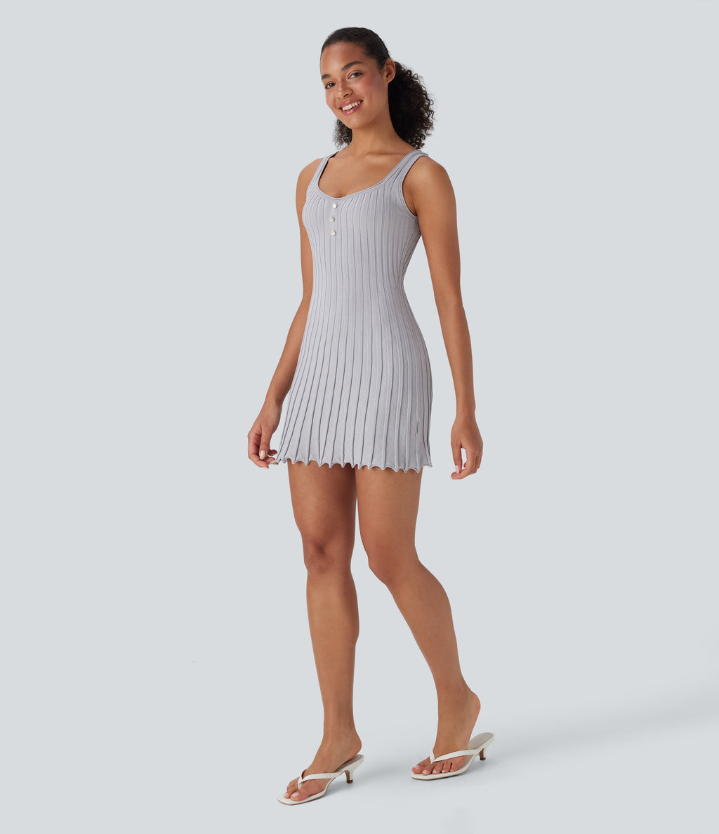 Mini Casual Sweater Tank Dress
