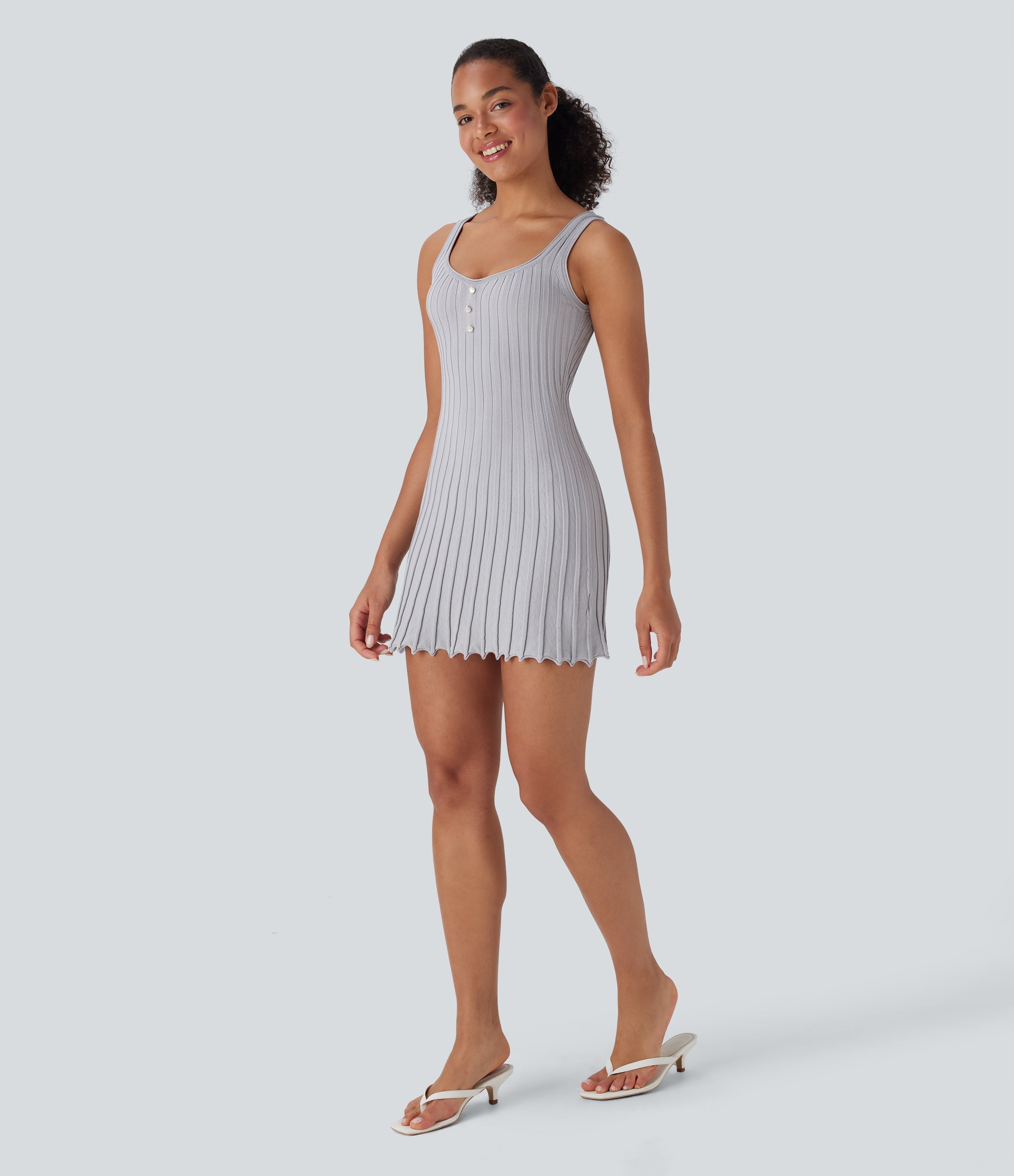 Mini Casual Sweater Tank Dress