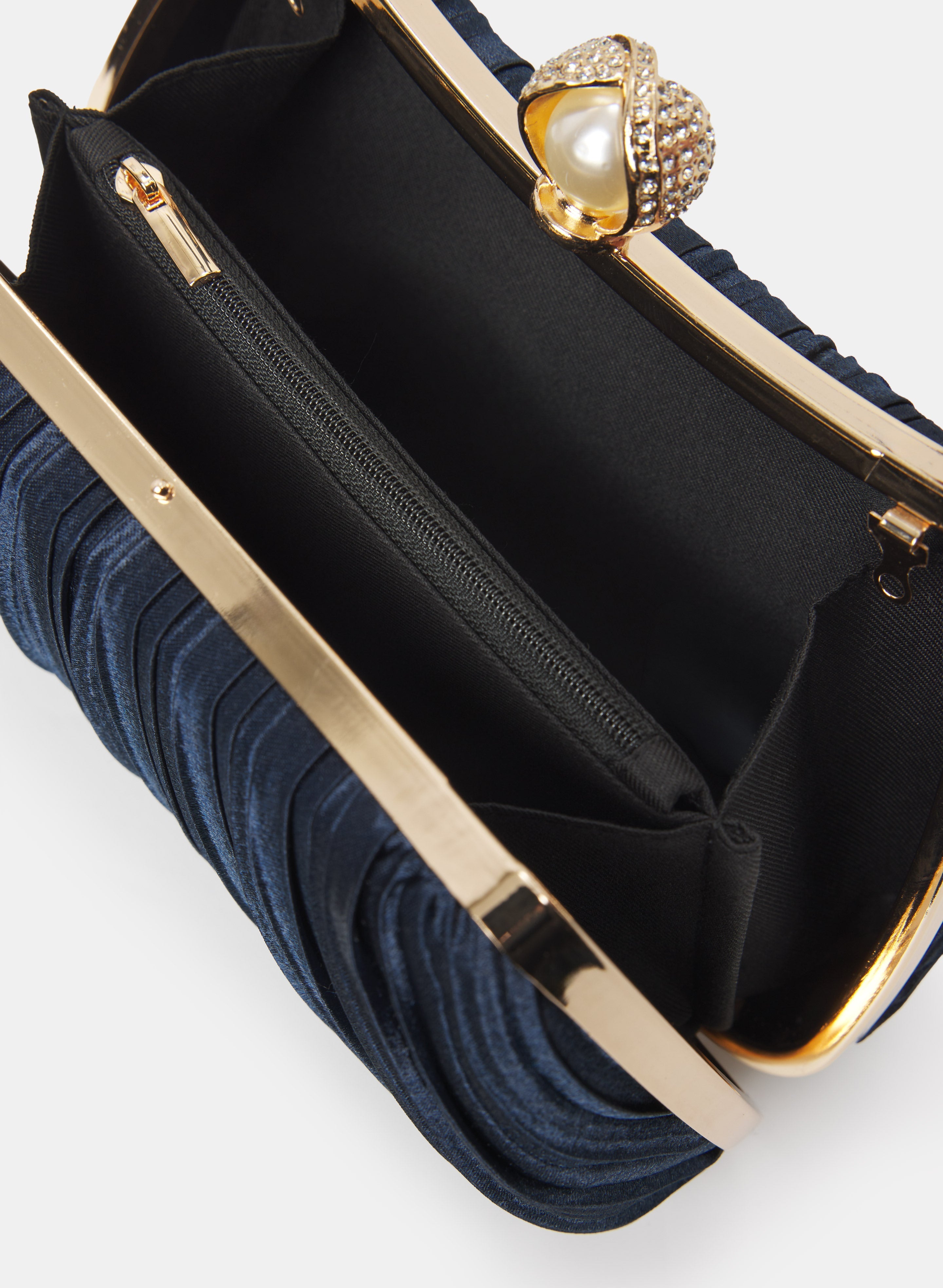 Pleated Velvet Clutch