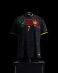 Cristiano Ronaldo Commemorative Black and Gold Jersey
