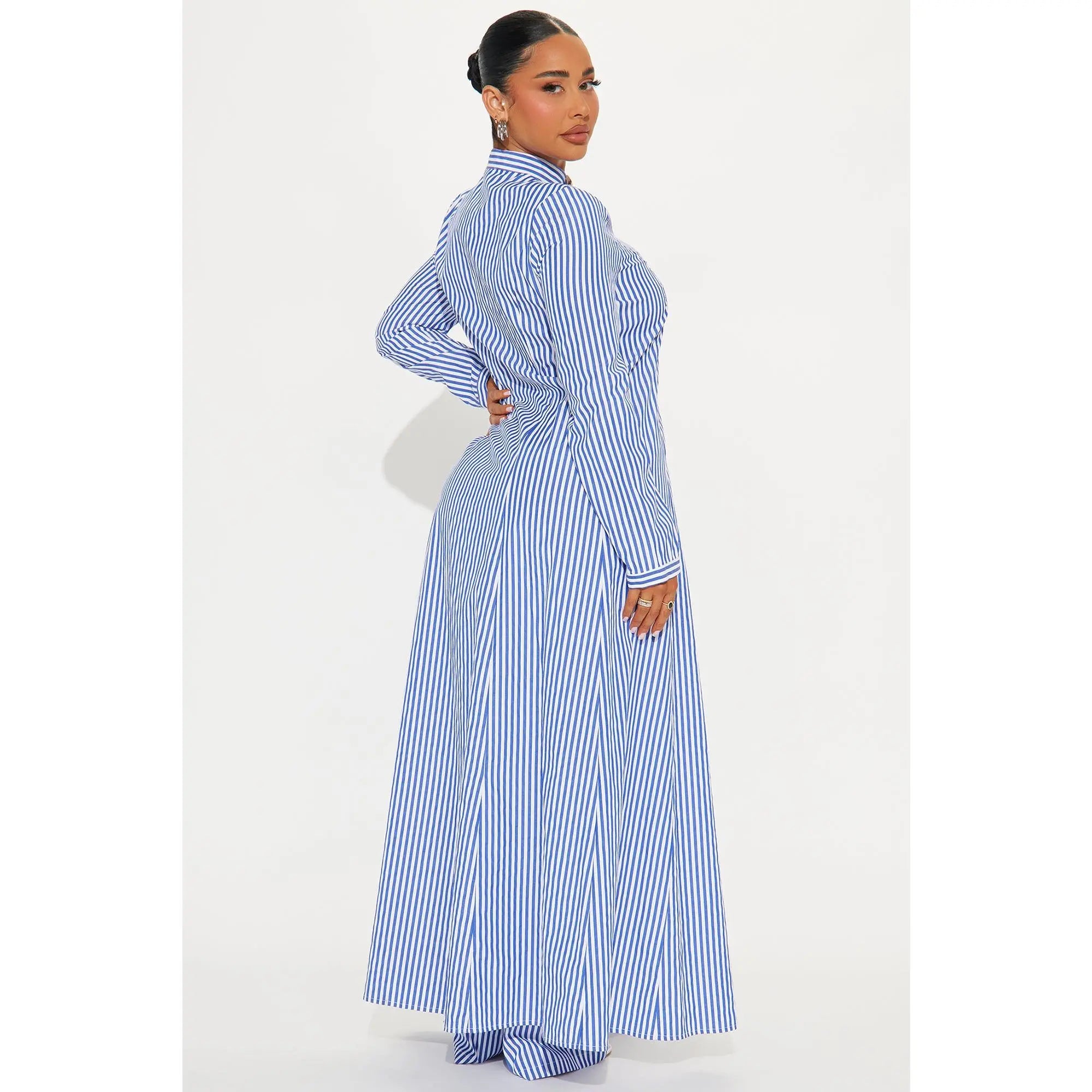 Yacht Trip Stripe Pant Set - White/Blue