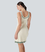 Color Block Mini Casual Sweater Knit Dress