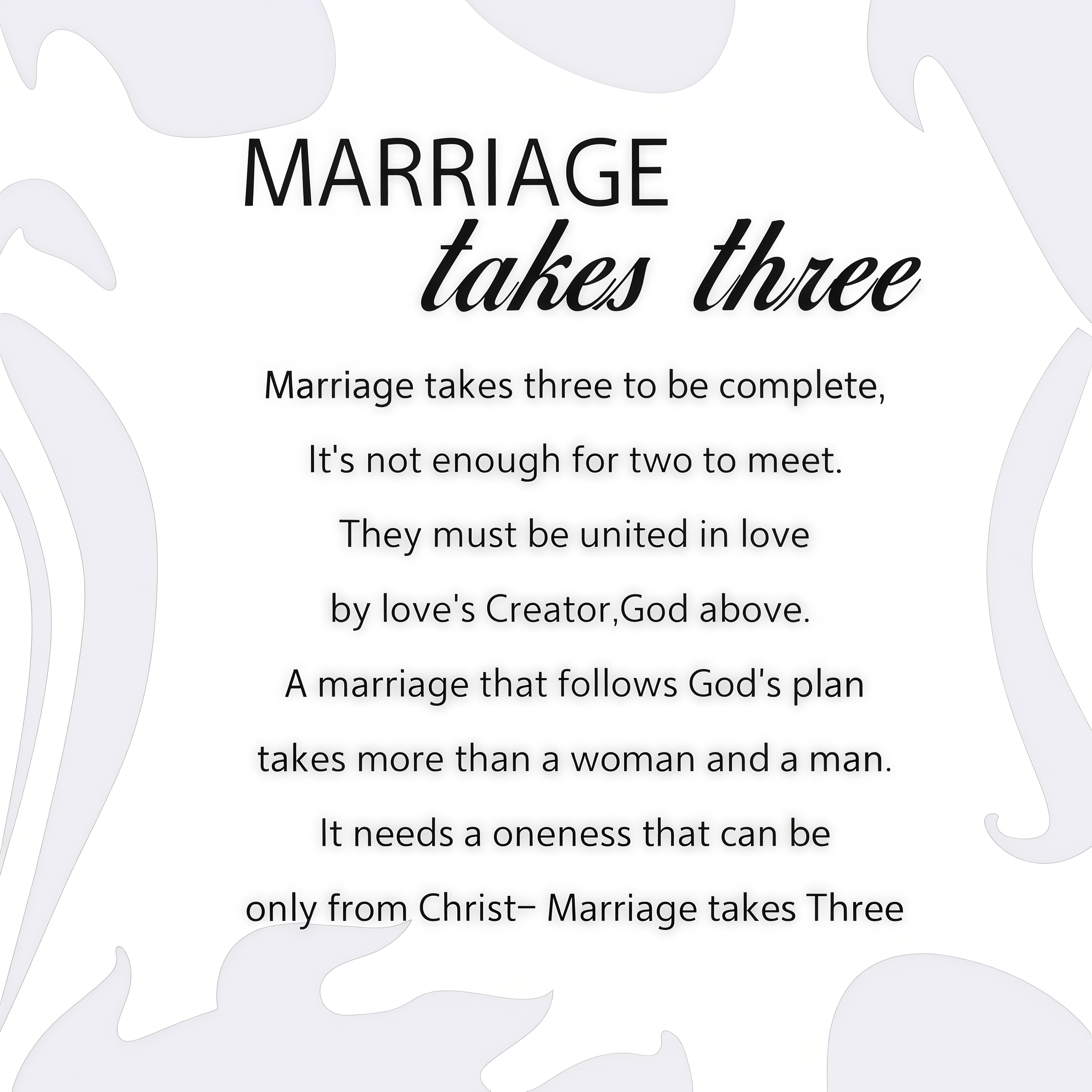 Marriage Takes Three – Entwined Heart & Cross Christian Wedding Sculpture