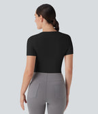 Seamless Flow Smoothing Adjustable Leg Straps Work Bodysuit-Easy Peezy