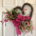 Heart-Shaped Lavender Wreath-Rustic Farmhouse Heart Decoration , Indoor/Outdoor Use