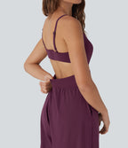 BreezefulTM Cut Out Quick Dry Yoga Jumpsuit with Pockets-Easy Peezy Edition