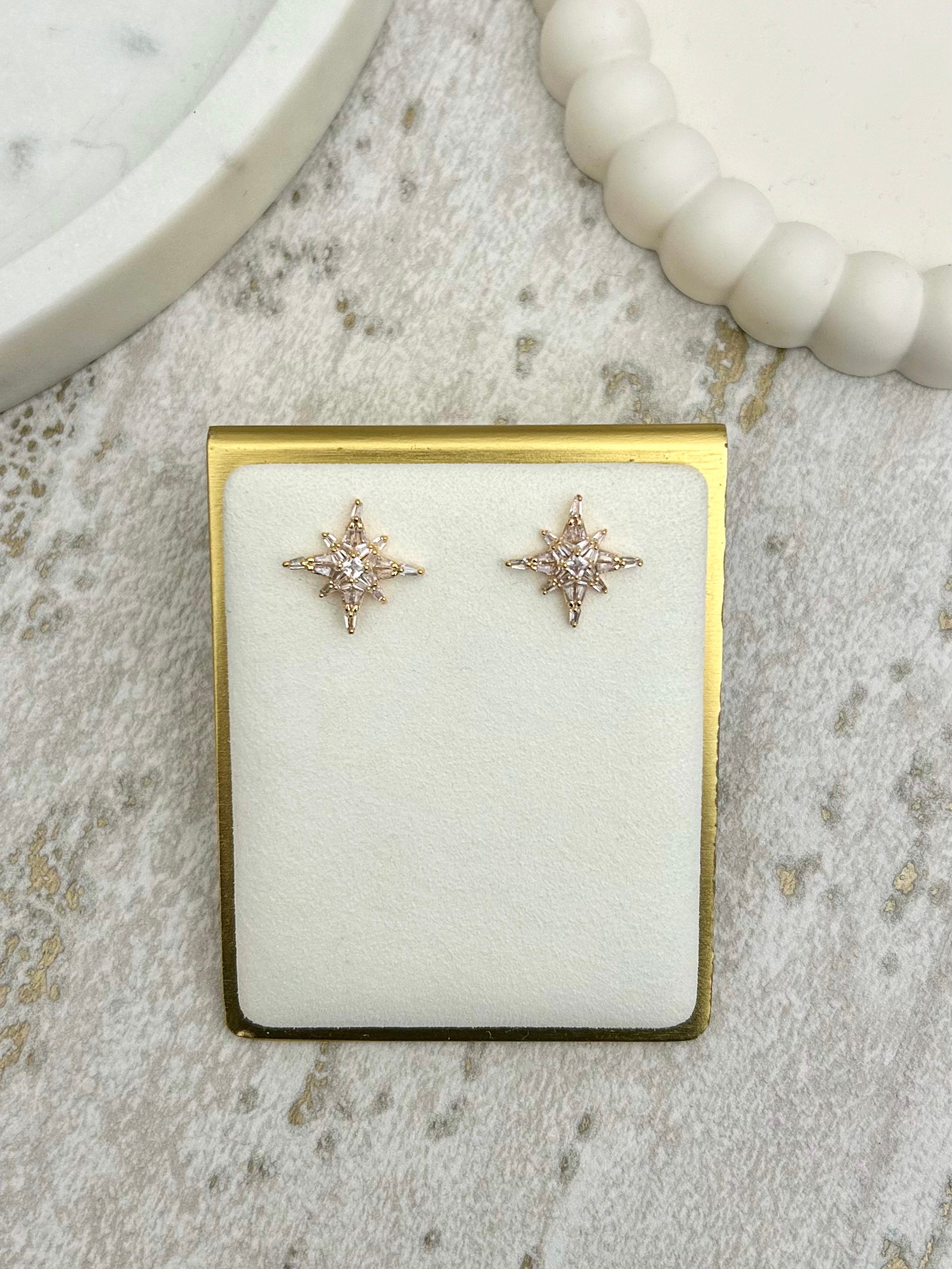 Gold Star Stud Earrings
