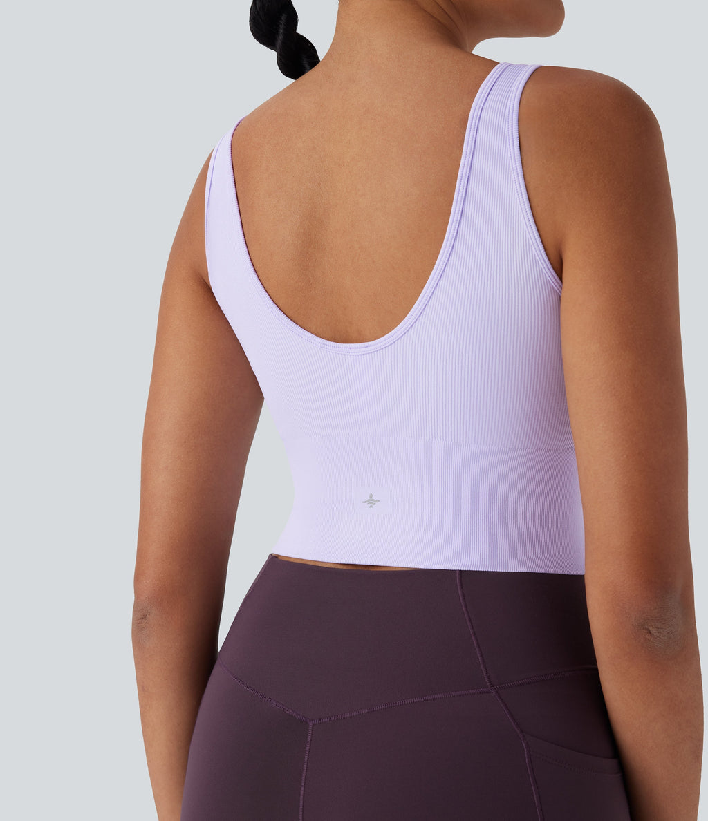 Seamless Flow Cropped Yoga Tank Top