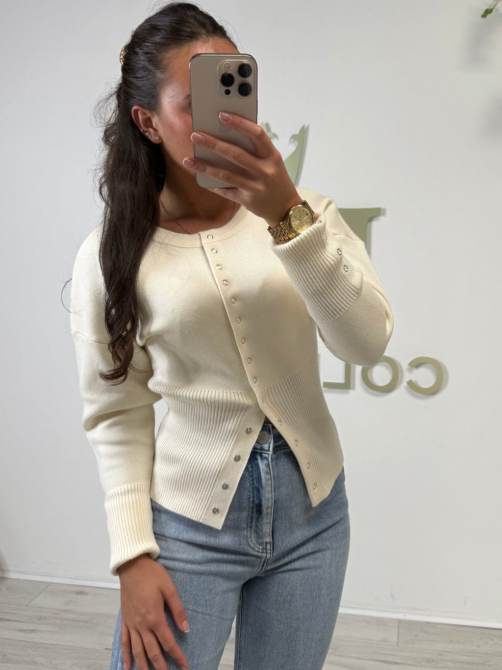 Soft Knit Button Up Ribbed Bottom Cardigan (5 Colours)