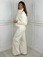 MONACO - Luxury Zip Up Co-Ord (Cream)