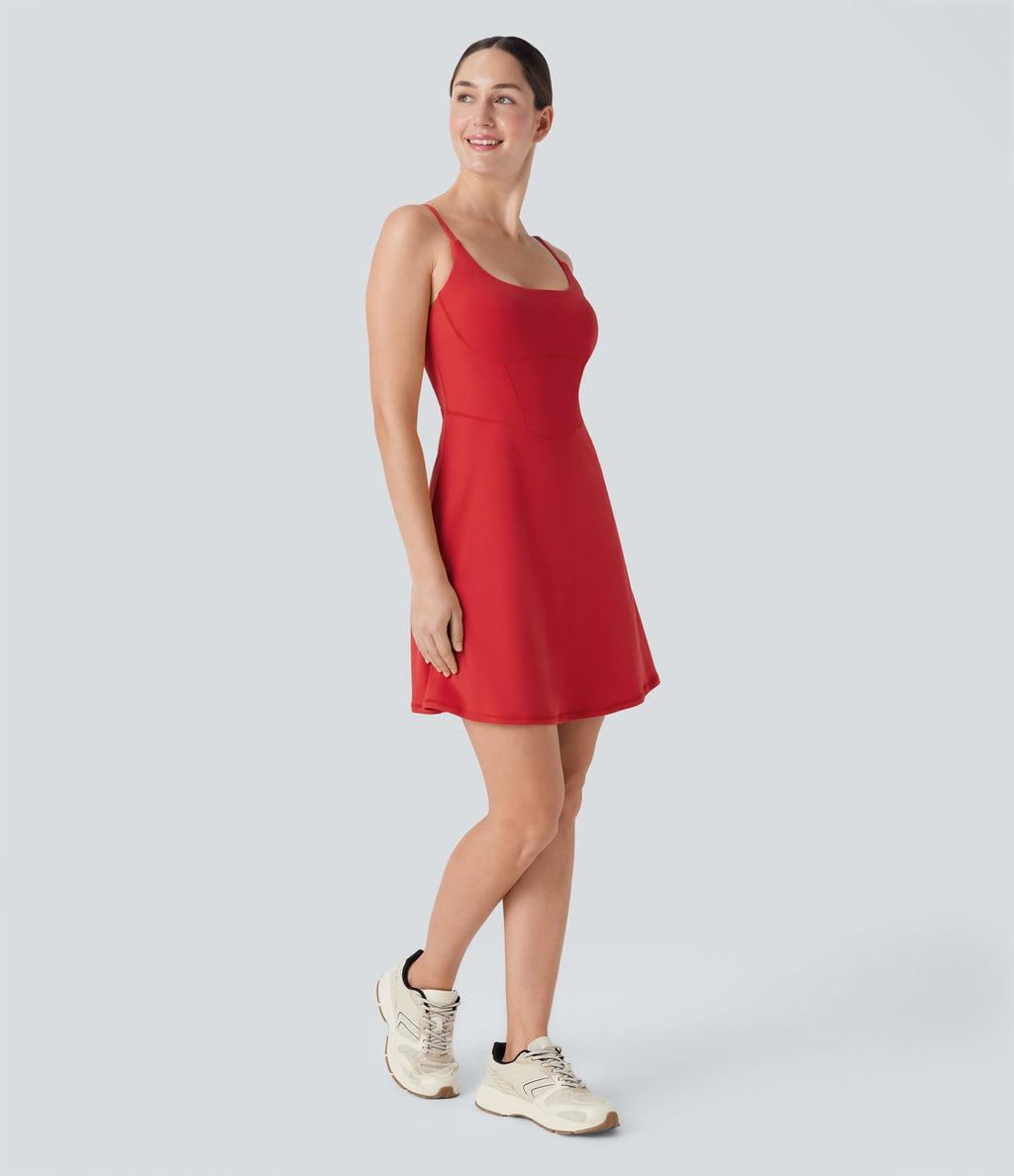 SoftlyZeroTM Plush Corset 2-in-1 Mini Casual Dress with Pocket-Longer Length