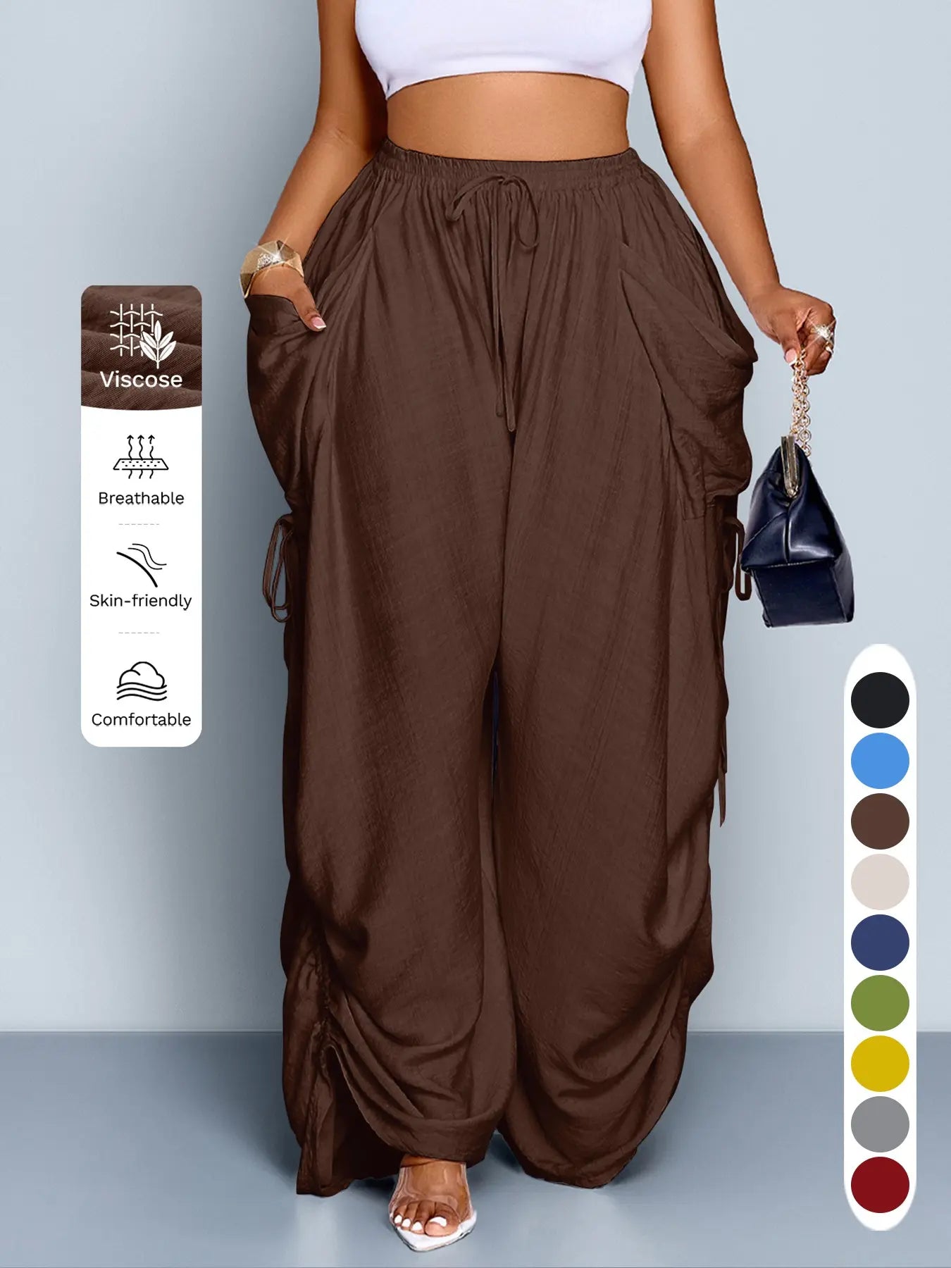 Women's Casual Loose-Fit Wide Leg Pants