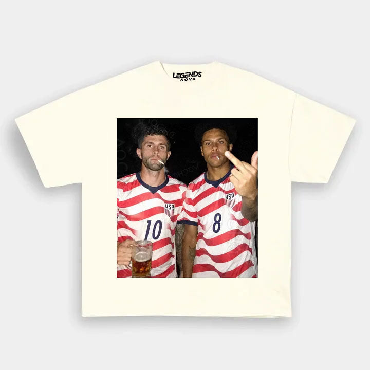 Christian Pulisic & Weston McKennie USA Soccer Style Tee 7