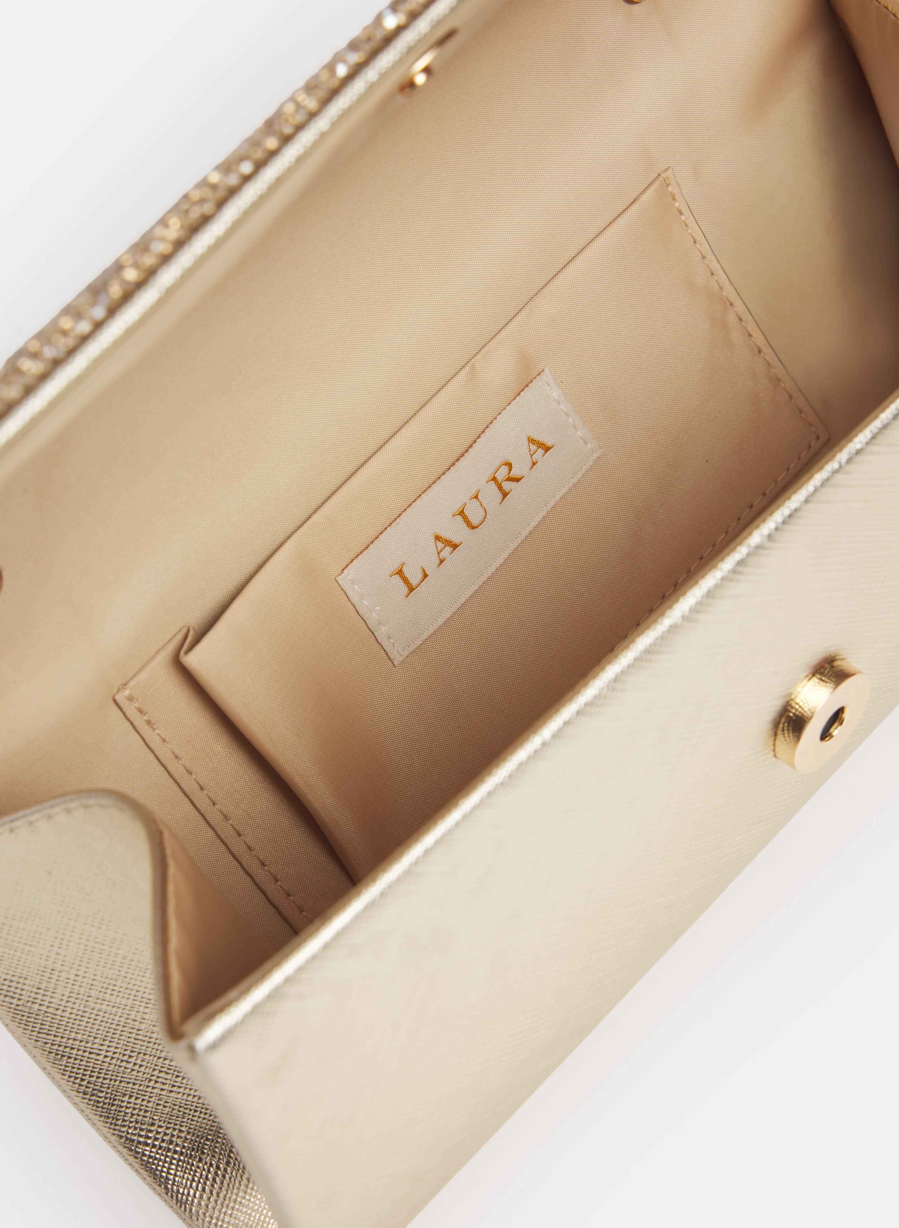 Crystal & Metallic Clutch