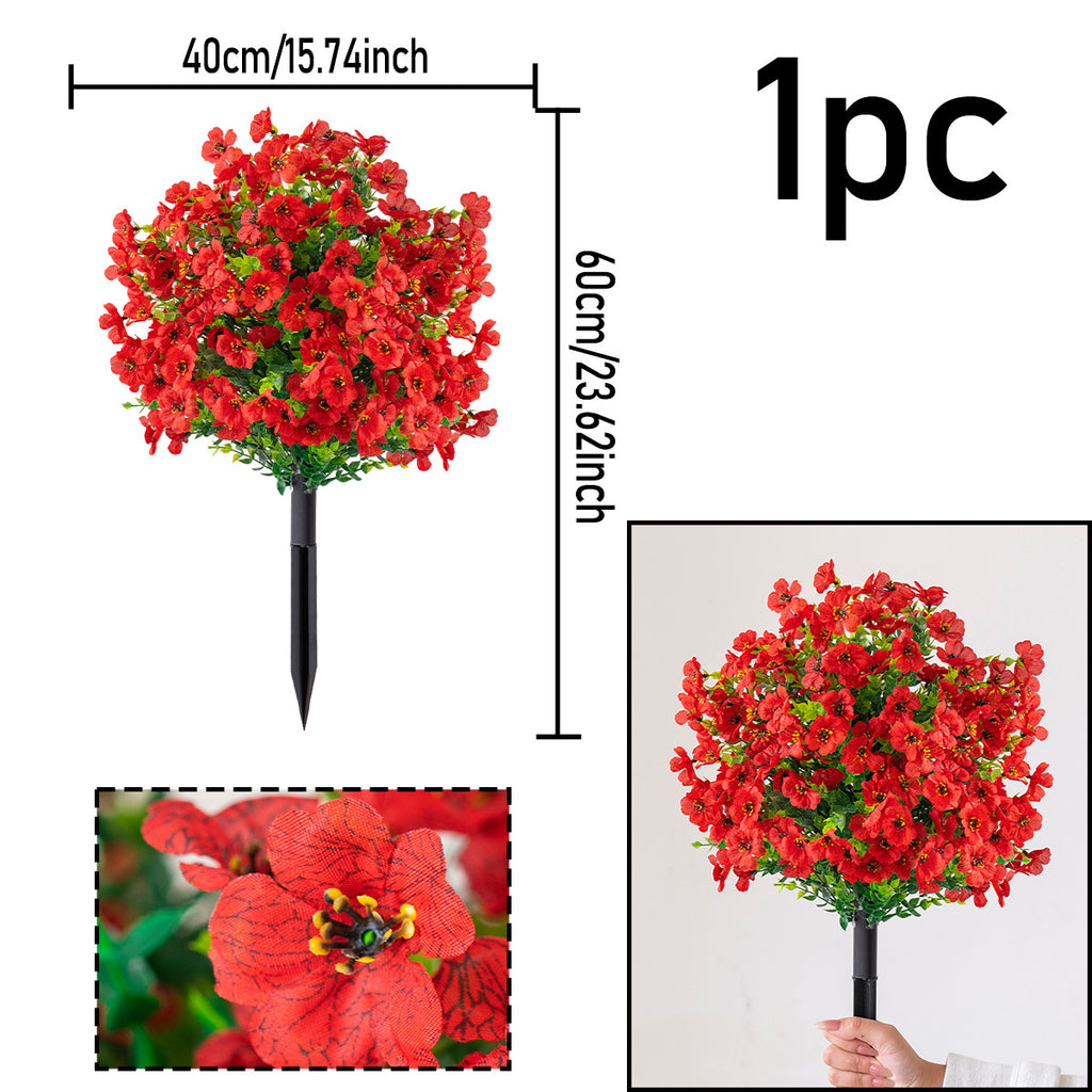 Outdoor Artificial flowers garden stakes – Waterproof,Windproof,UV Resistant Outdoor Faux Floral Decor