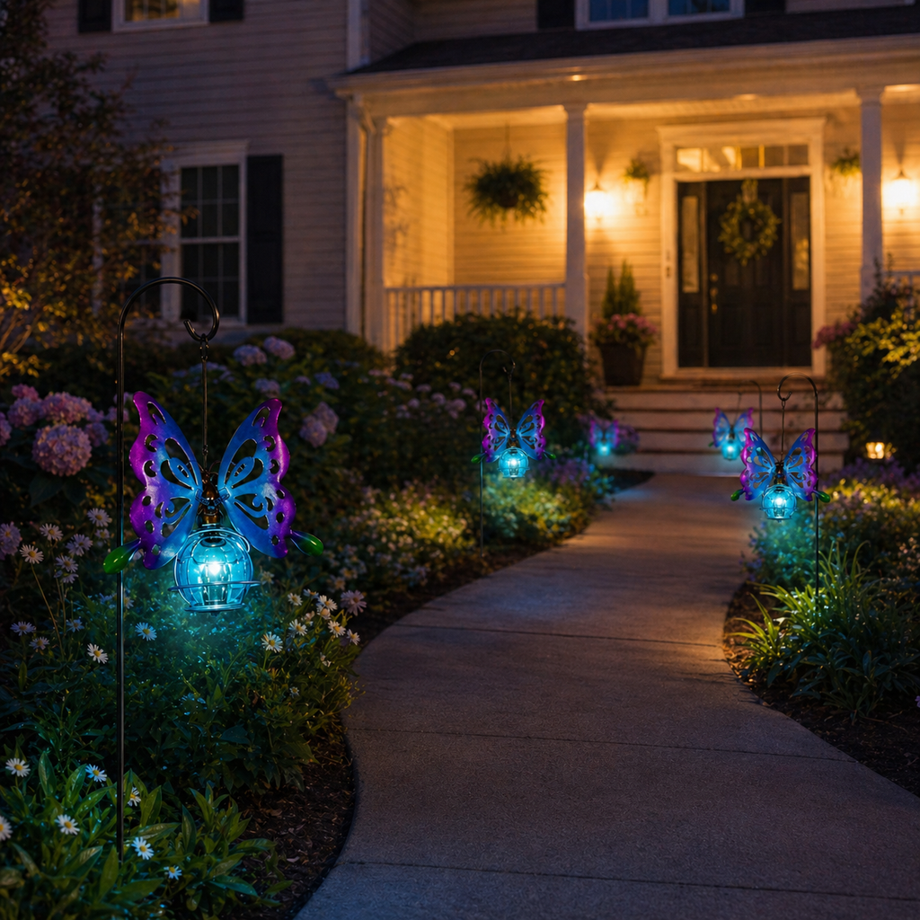 Solar Butterfly Hanging Garden Light