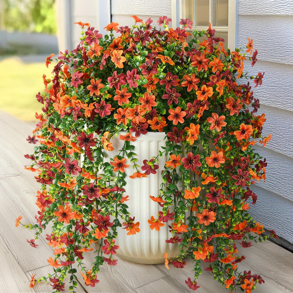 Outdoor Cascading Daisy & Eucalyptus Florals – UV Resistant (Set of 2)