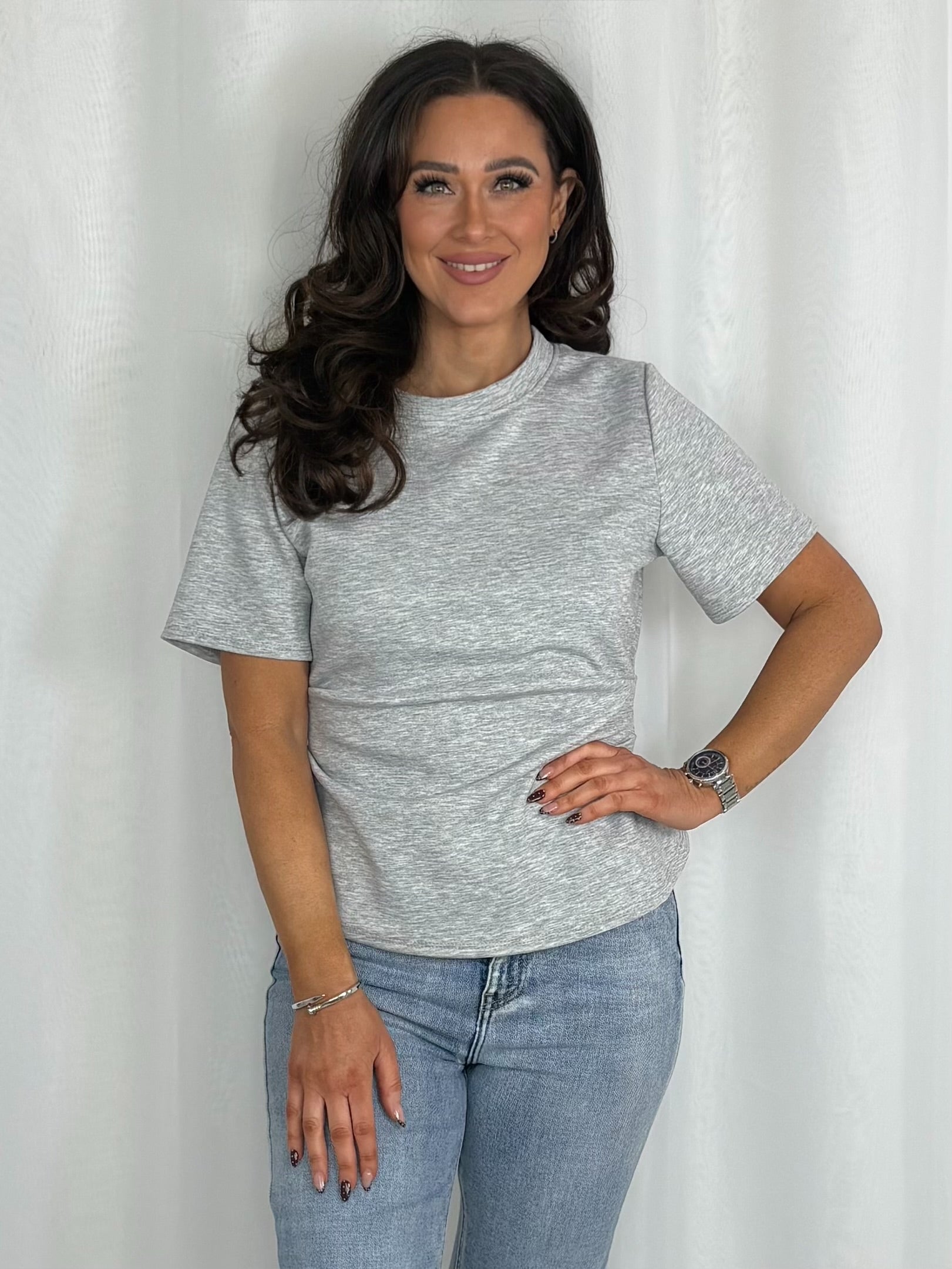 Ruched Waist Short Sleeve Top (8 Colours)