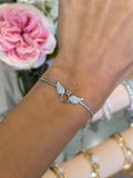 Angel Wings Ring Detail Adjustable Bracelet (2 Colours)
