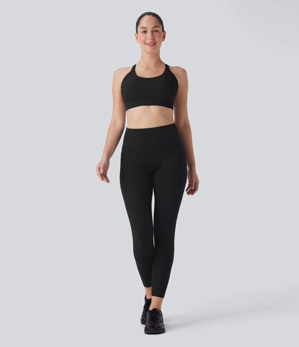 SpeedWaveTM Medium Support Molded Cups Perforated Adjustable Hook Quick Dry Training Sports Bra-D/DD/DDD/F Cups