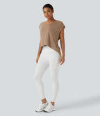 Crossover Asymmetric High-Low Hem Running Sports Top