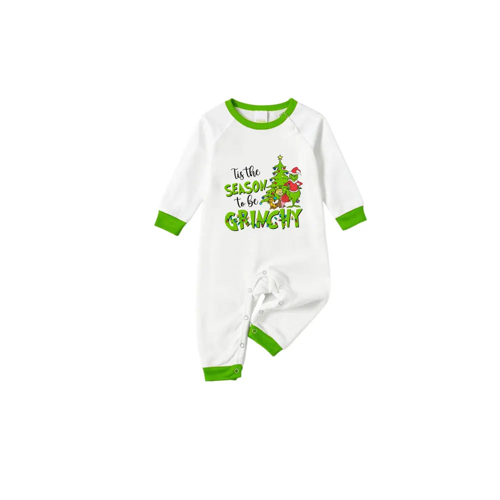 Holiday Family Christmas Pajamas Set With Playful Xmas Character Cartoon Design
