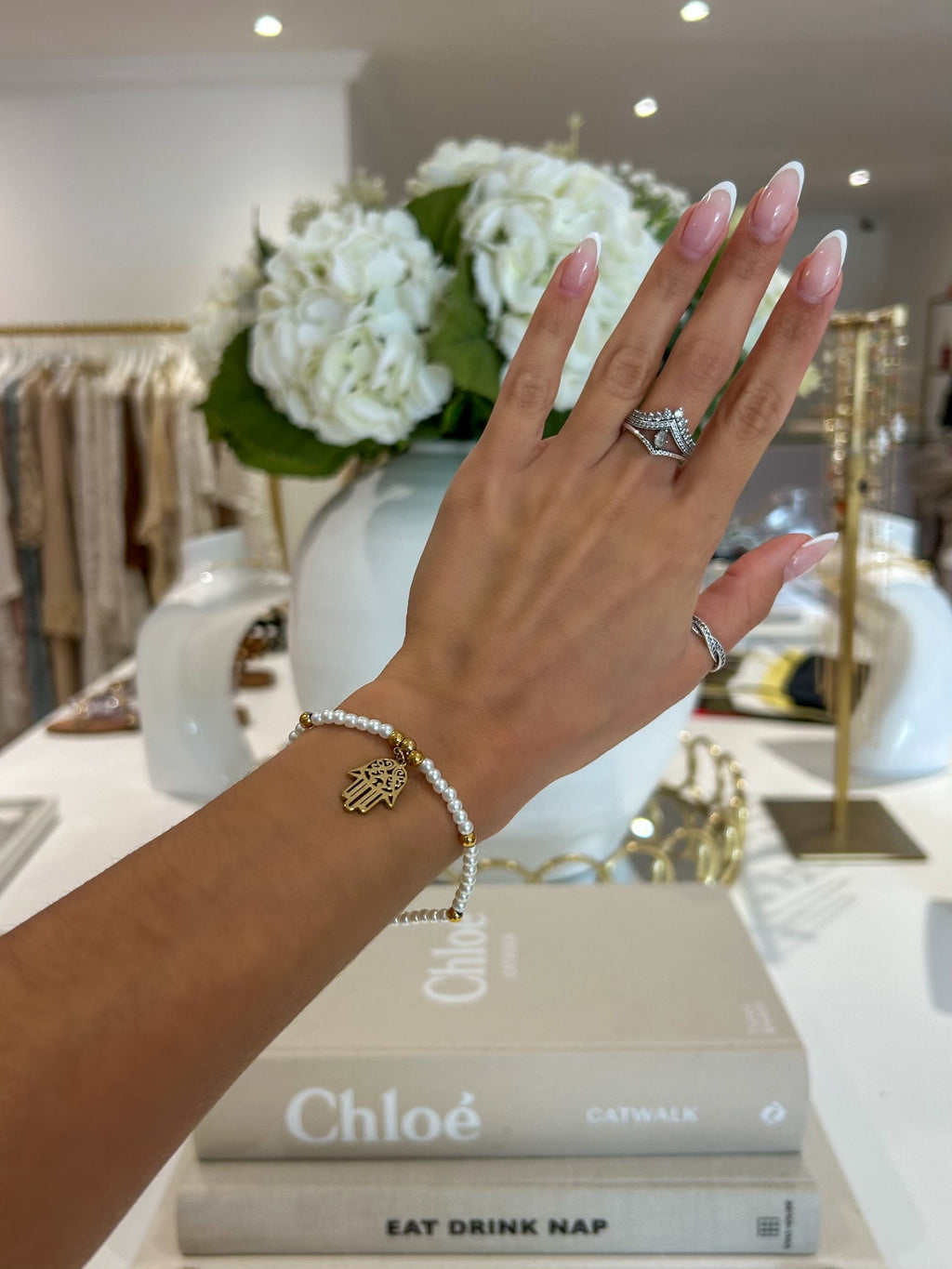 Hamsa Hand Elasticated Bracelet (2 Colours)