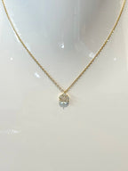 One Stone Diamonte Necklace (2 Colours)