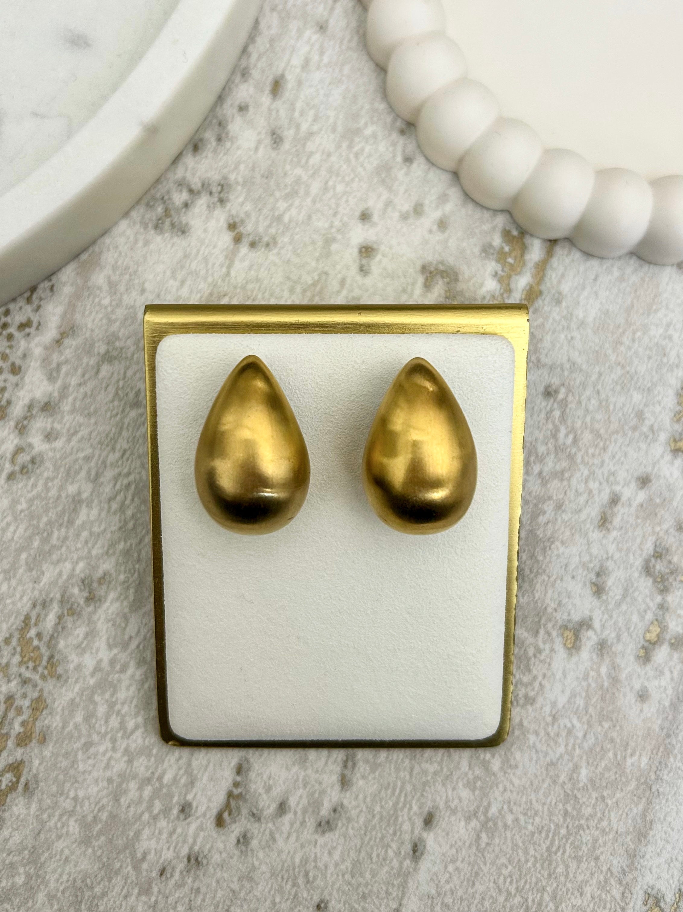 Large Teardrop Chunky Earrings (5 Styles)