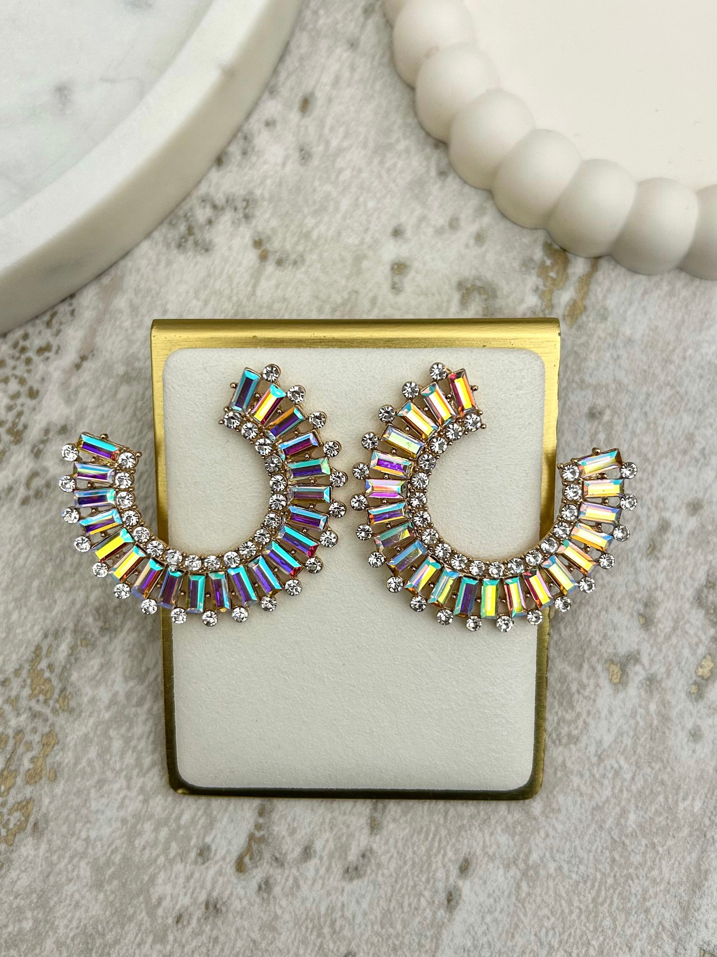 Mother Of Pearl Cluster Earrings