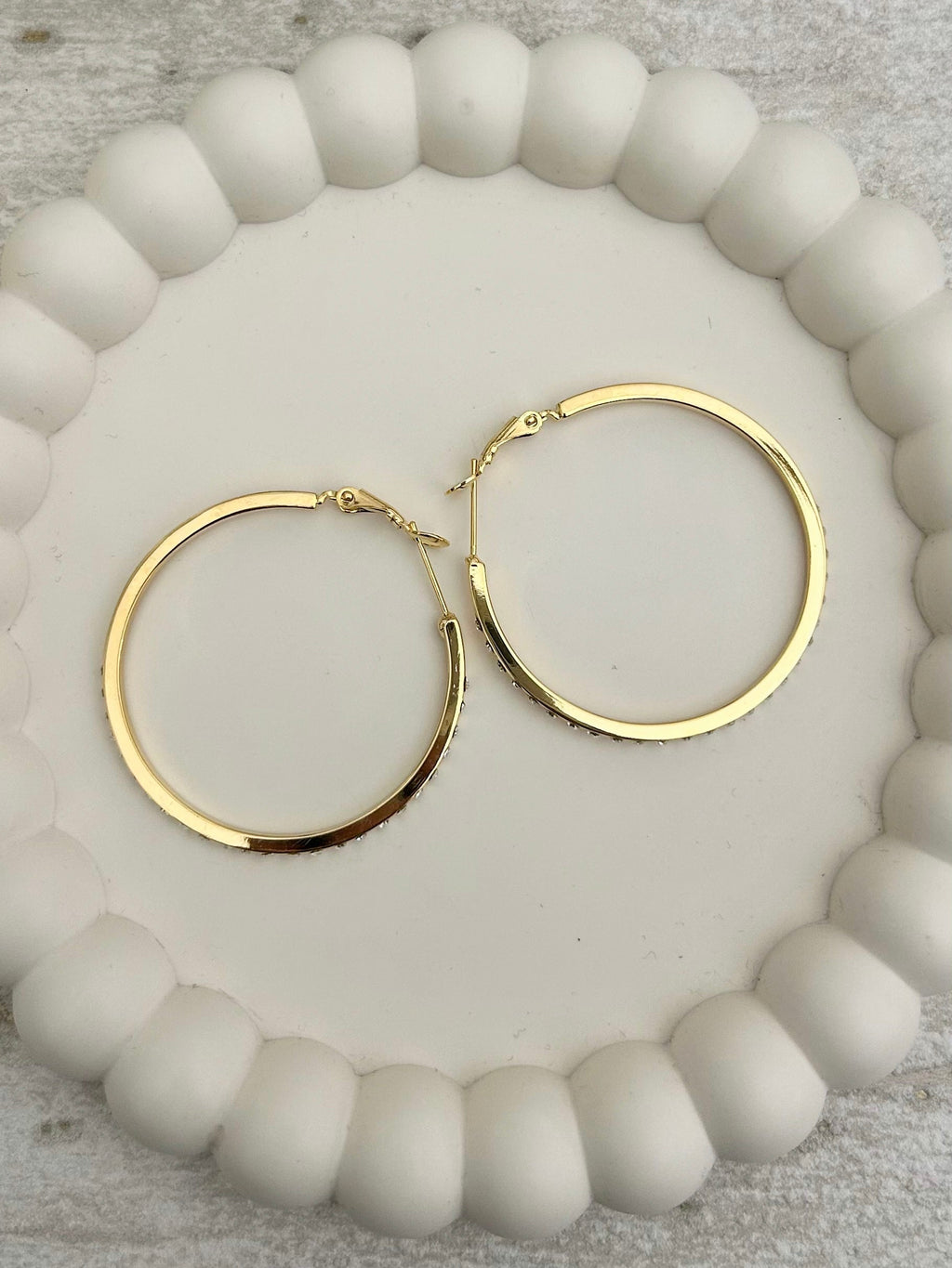 Diamante Hoops (2 Colours)
