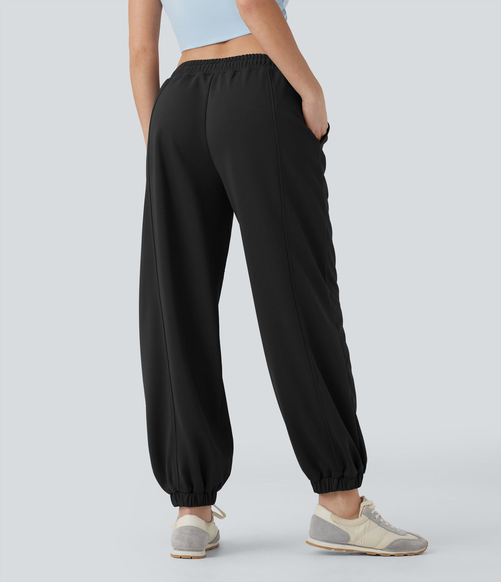 Low Rise Drawstring Casual Joggers with Pockets