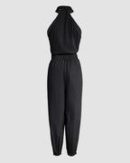 2 Pieces Outfits Sleeveless High Neck Cargo Pockets Design Top And Casual Cuffed Long Pants Set