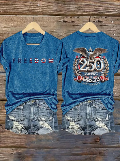 Women's  FREEDOM  Print T-Shirt