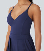 BreezefulTM Wide Leg Quick Dry Casual Slip Jumpsuit with Pockets-Easy Peezy Edition
