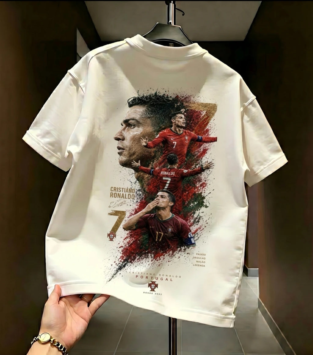 2026 Summer New Arrival: World Cup Cristiano Ronaldo 100% Cotton Breathable T-Shirt