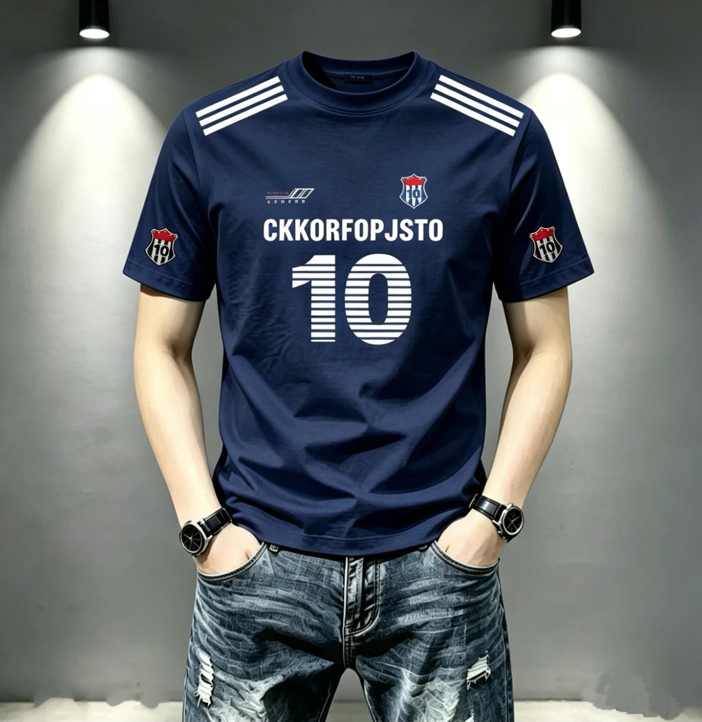 🏆⚽🔥World Cup Soccer Print Round-Neck Short-Sleeve T-Shirt: Trendy and Versatile