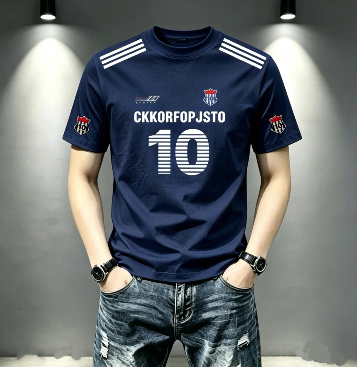🏆⚽🔥World Cup Soccer Print Round-Neck Short-Sleeve T-Shirt: Trendy and Versatile