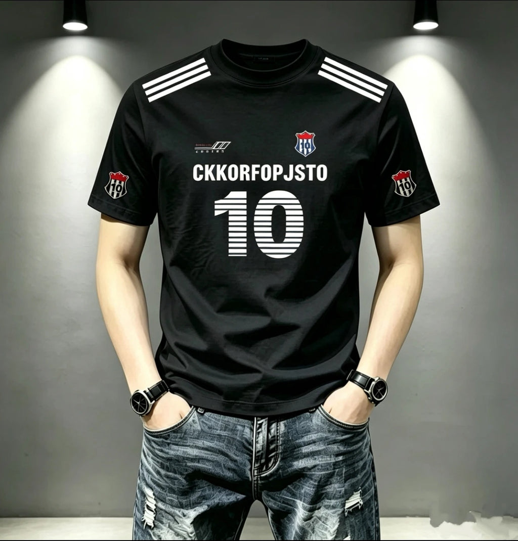 🏆⚽🔥World Cup Soccer Print Round-Neck Short-Sleeve T-Shirt: Trendy and Versatile