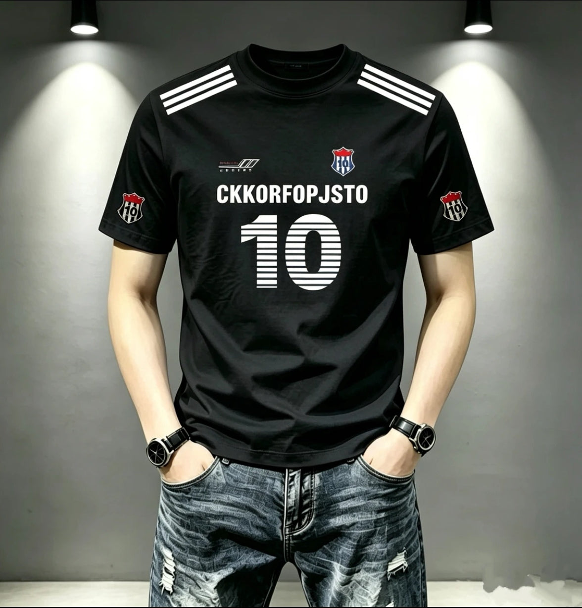🏆⚽🔥World Cup Soccer Print Round-Neck Short-Sleeve T-Shirt: Trendy and Versatile
