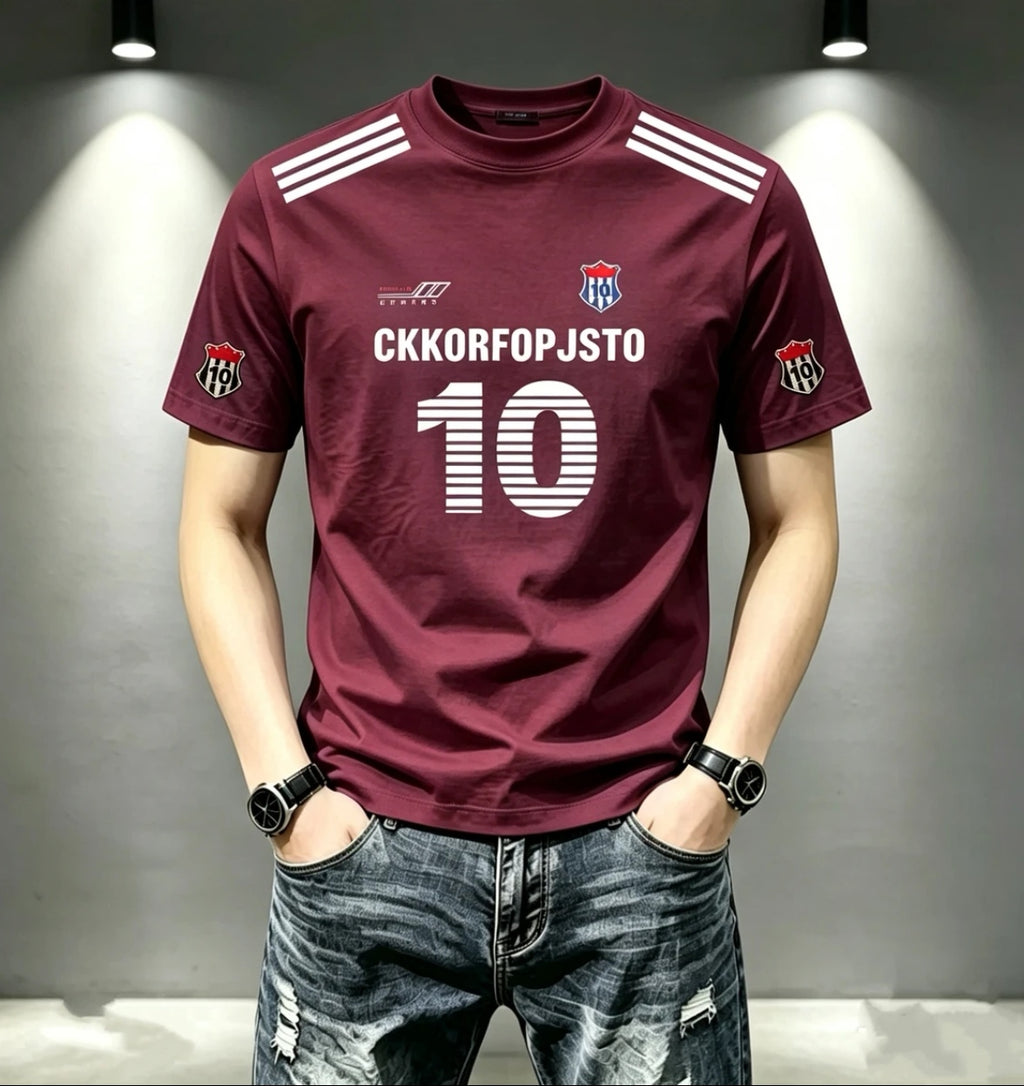 🏆⚽🔥World Cup Soccer Print Round-Neck Short-Sleeve T-Shirt: Trendy and Versatile