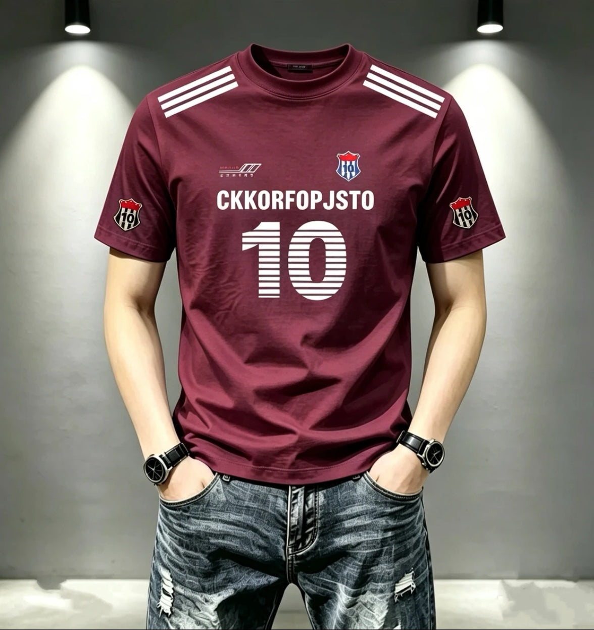 🏆⚽🔥World Cup Soccer Print Round-Neck Short-Sleeve T-Shirt: Trendy and Versatile