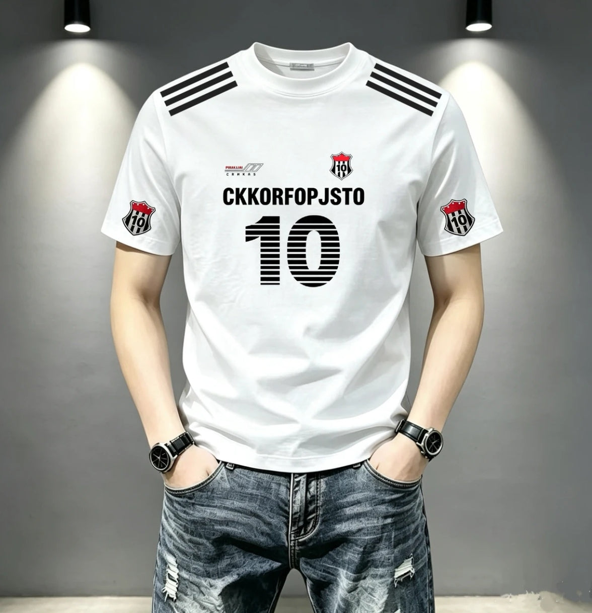 🏆⚽🔥World Cup Soccer Print Round-Neck Short-Sleeve T-Shirt: Trendy and Versatile