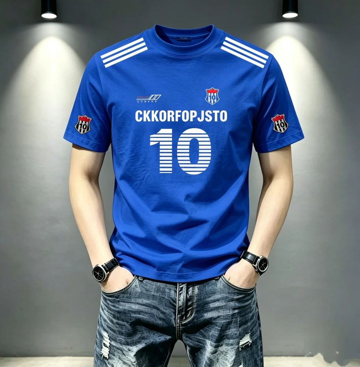 🏆⚽🔥World Cup Soccer Print Round-Neck Short-Sleeve T-Shirt: Trendy and Versatile