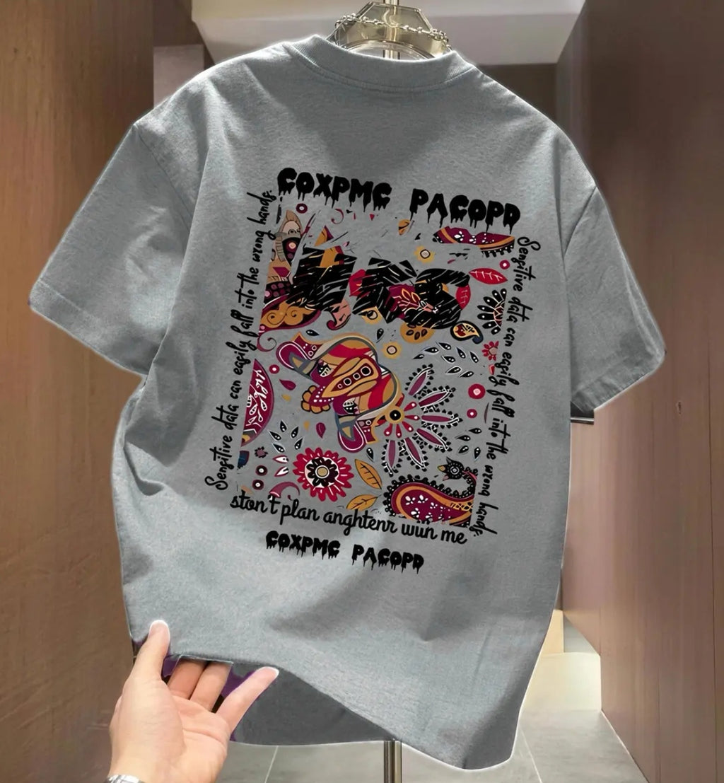 100% Cotton Unisex Fashionable Round-Neck Breathable Short-Sleeve T-Shirt
