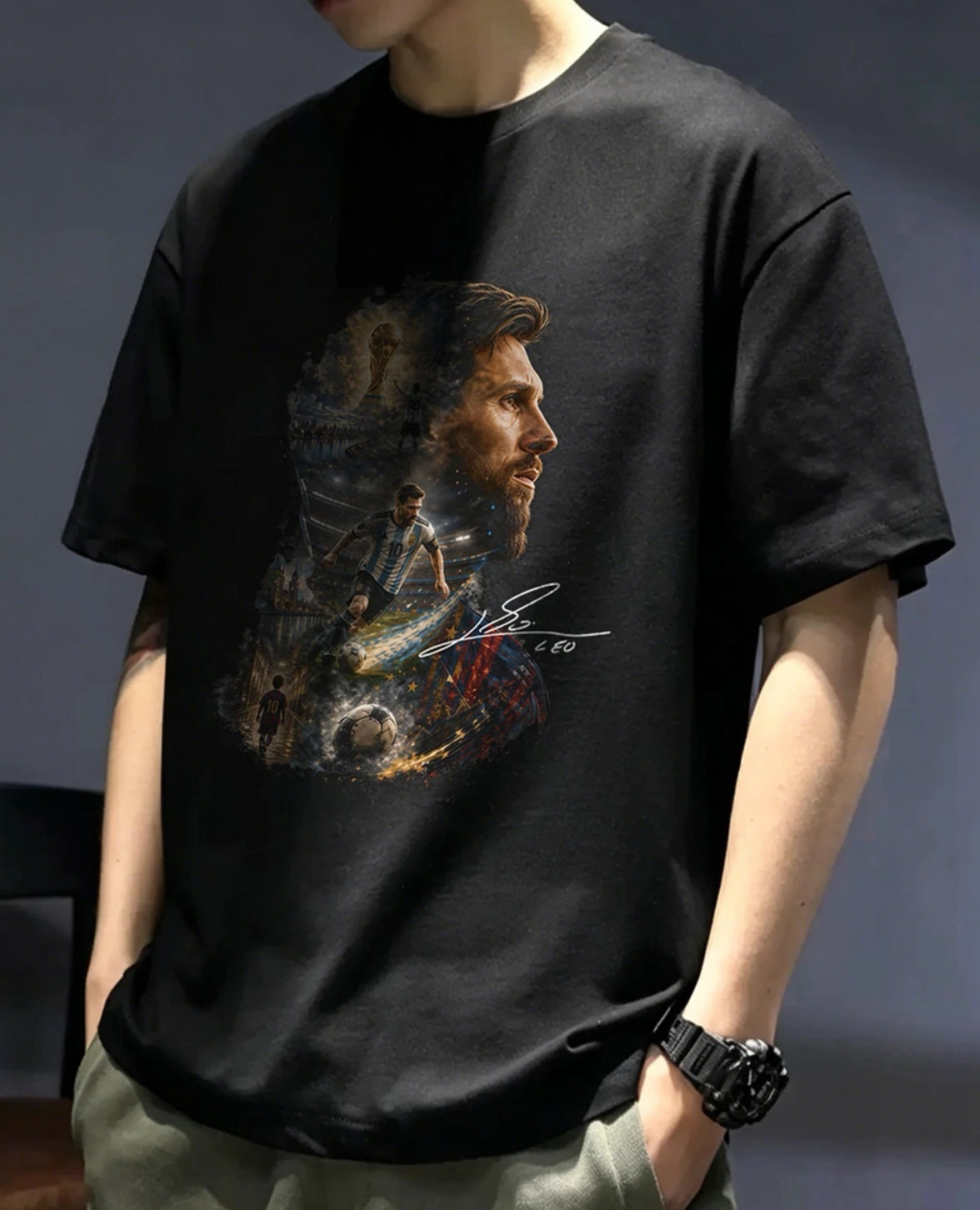 🏆⚽🔥 Summer 2026 New Arrivals: Messi 100% Cotton Breathable Signed T-Shirt