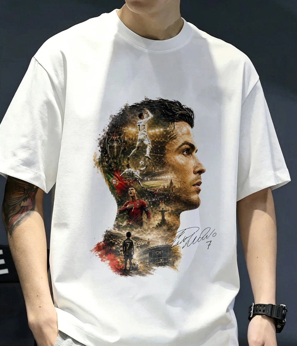 🏆⚽🔥 Summer 2026 New Arrivals: Cristiano Ronaldo 100% Cotton Breathable Signed T-Shirt