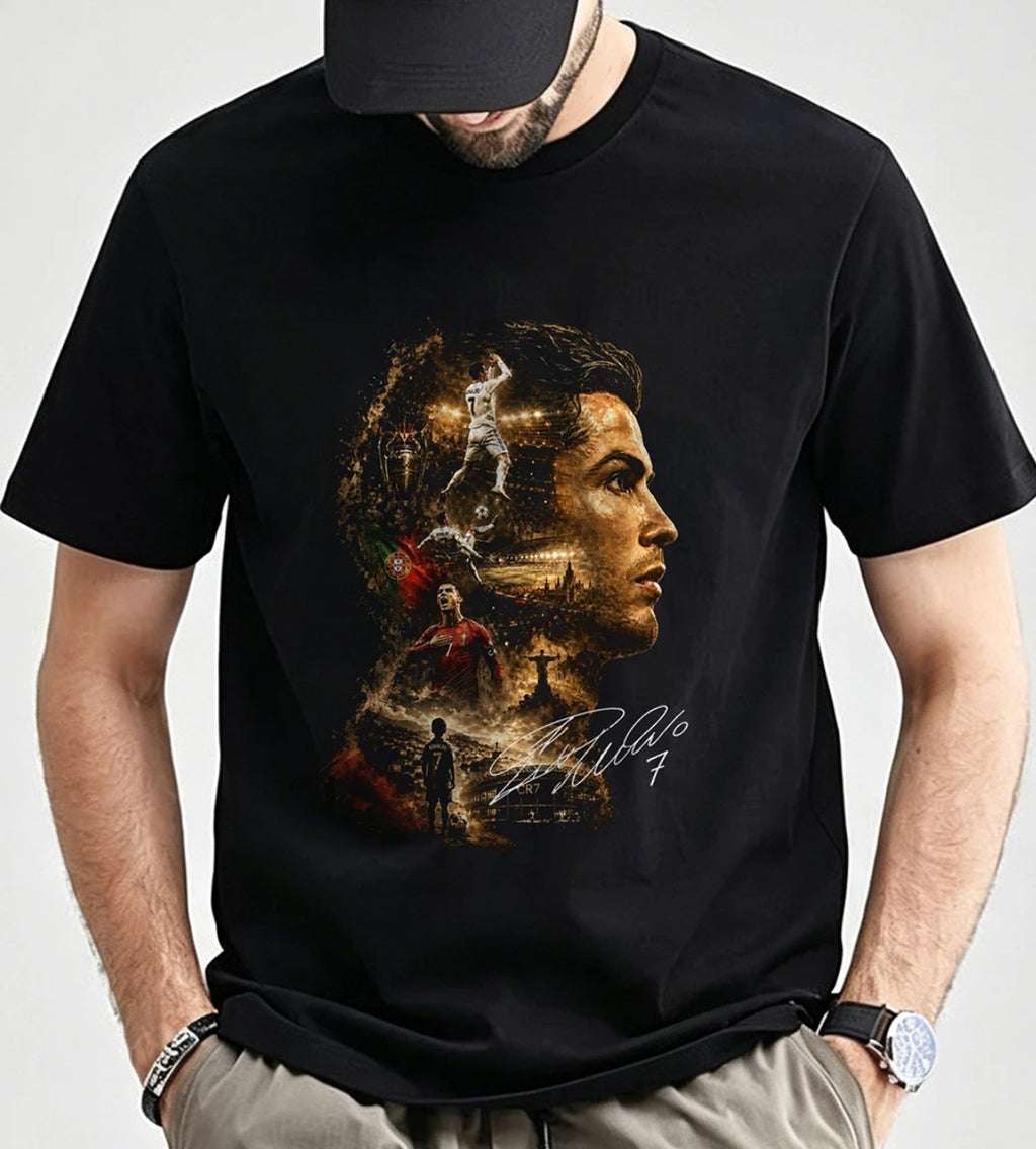 🏆⚽🔥 Summer 2026 New Arrivals: Cristiano Ronaldo 100% Cotton Breathable Signed T-Shirt