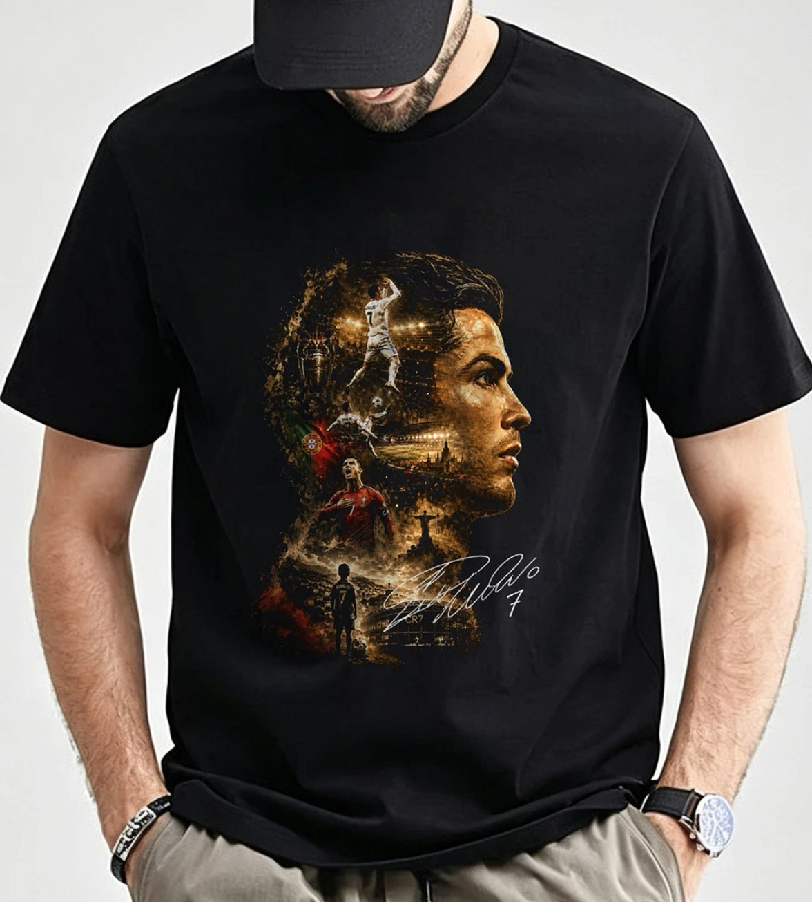 🏆⚽🔥 Summer 2026 New Arrivals: Cristiano Ronaldo 100% Cotton Breathable Signed T-Shirt