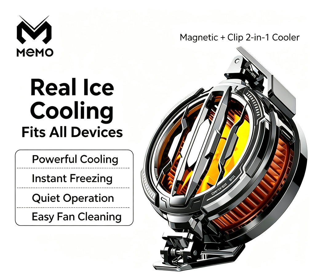 New CX07 Phone Cooler: MiMo MEMO Semiconductor “Ice-Cool” Temperature-Controlled Magnetic Back Clip 2-in-1